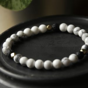 Howlite with Black Lava